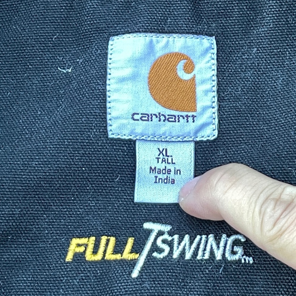 Carhartt Full Swing Jacket Mens XL Tall Black Workwear Fleece Lined 103370 - Picture 3 of 10